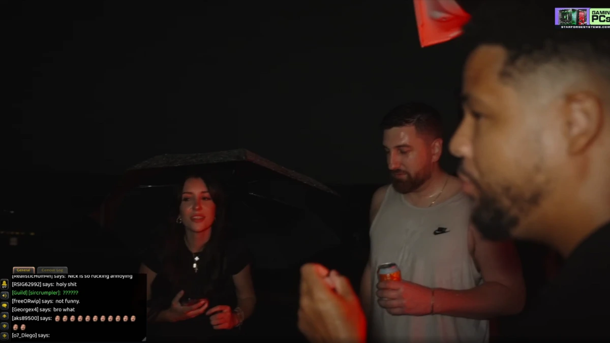 Group of people at night gathering