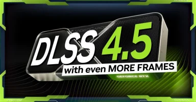NVIDIA DLSS 4.5 performance enhancement graphic