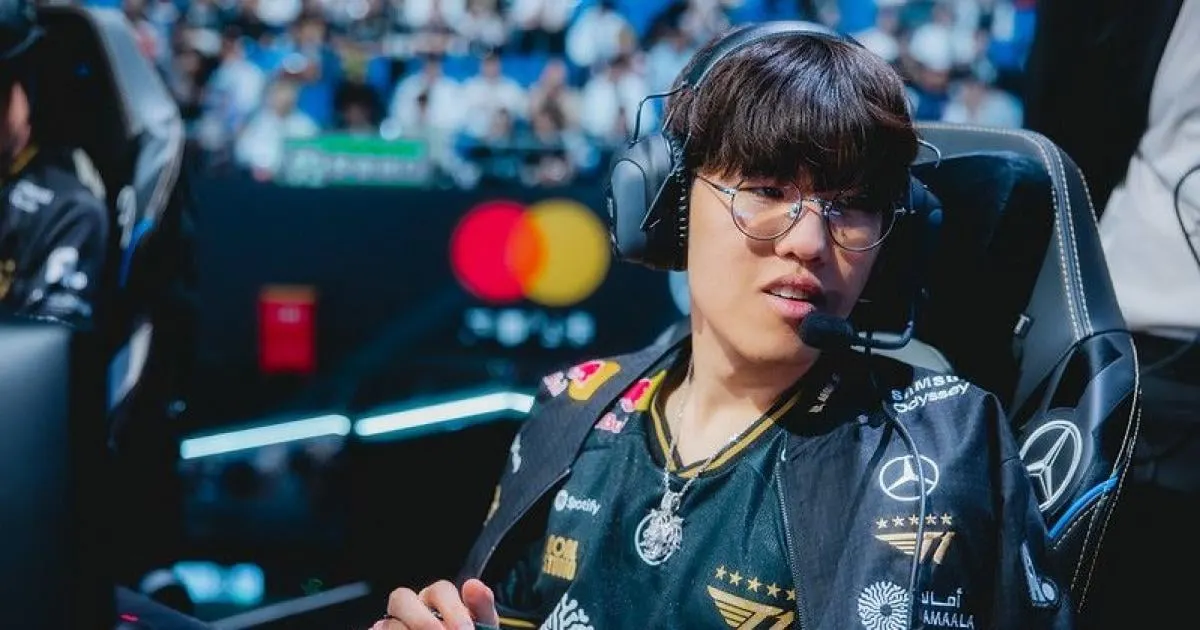 Esports player wearing headset during gaming tournament