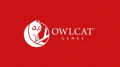 Owlcat Games logo on red background