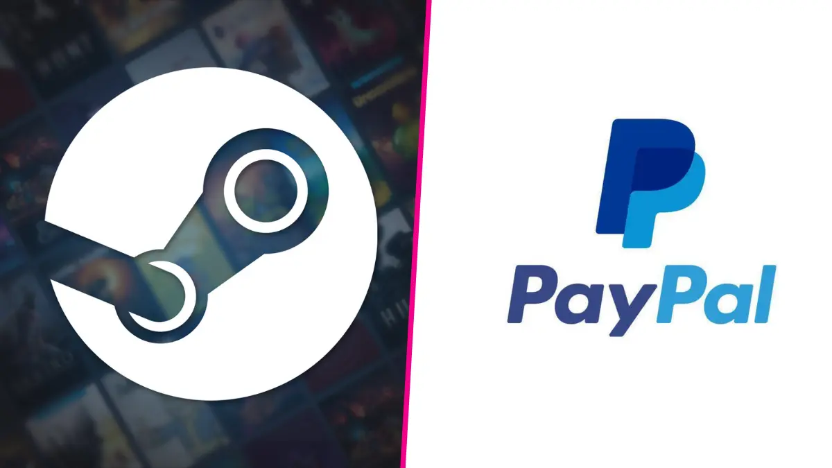 Steam and PayPal logos side by side.