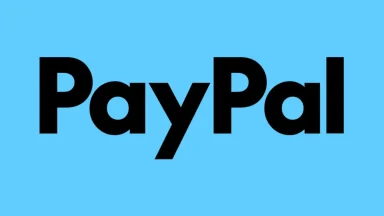 PayPal logo on blue background
