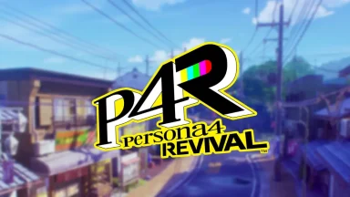 Persona 4 Revival logo over town backdrop