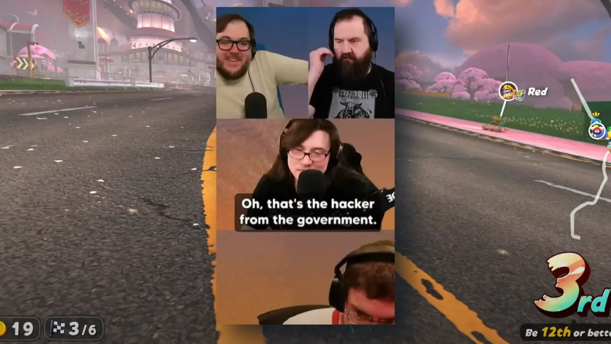 Streamers reacting during a gaming livestream