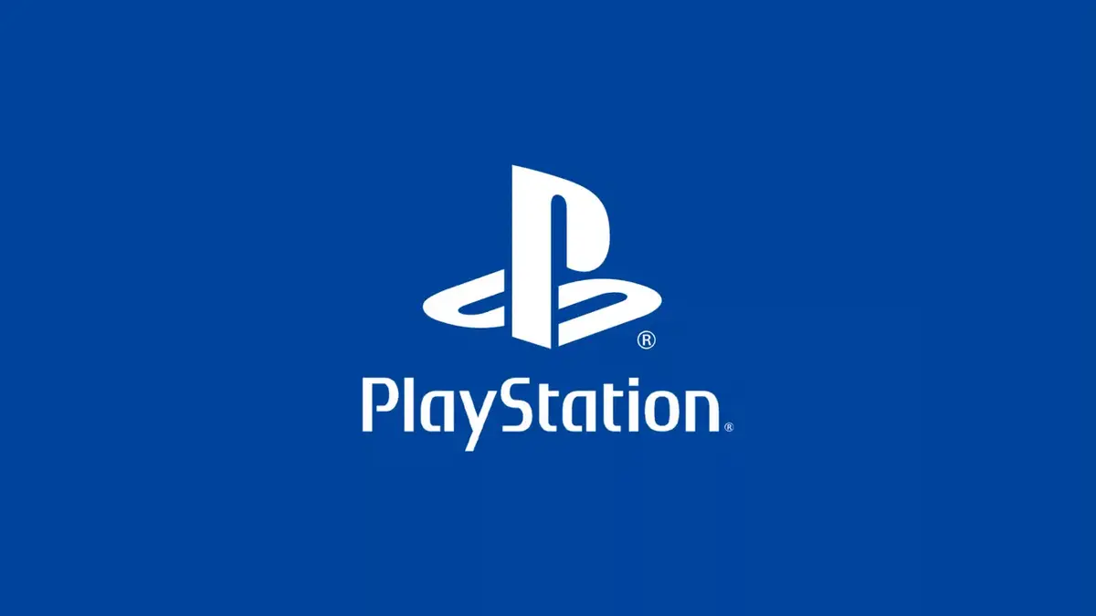 PlayStation logo on blue background