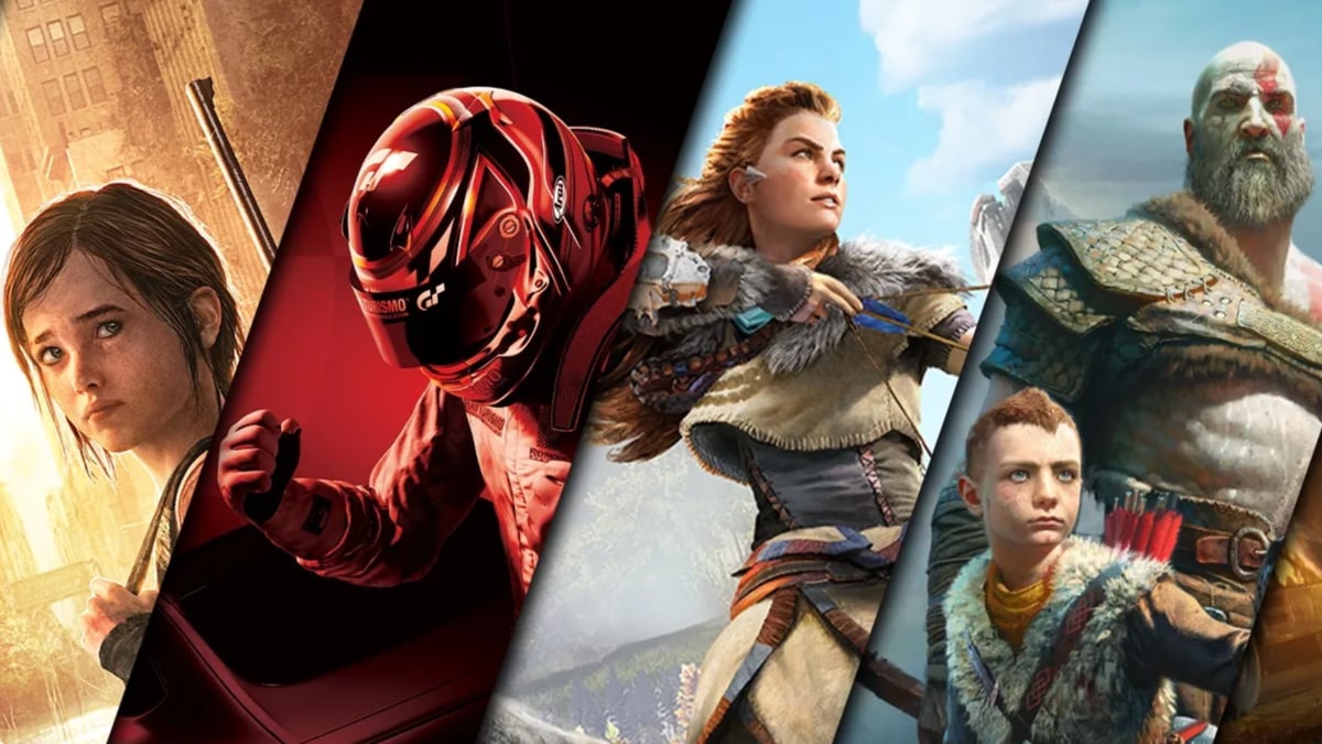 Collage of popular PlayStation video game characters