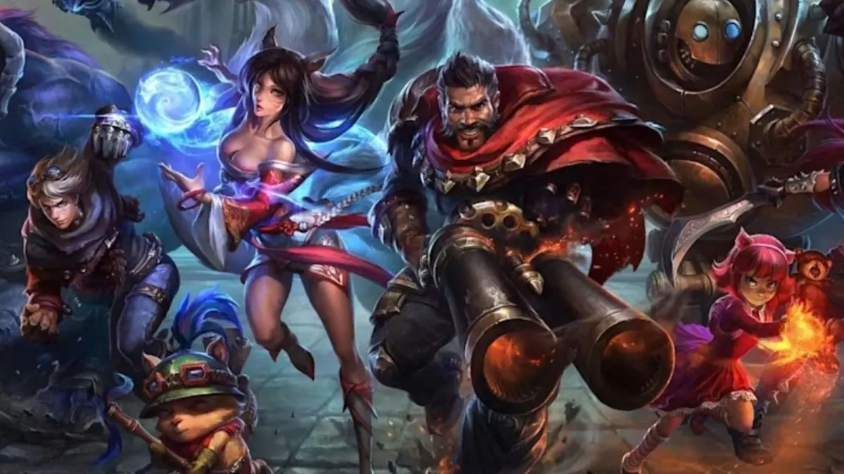 Fantasy heroes preparing for battle in video game