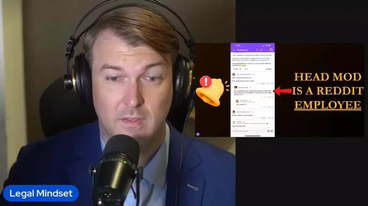 Man podcasting about Reddit controversy online