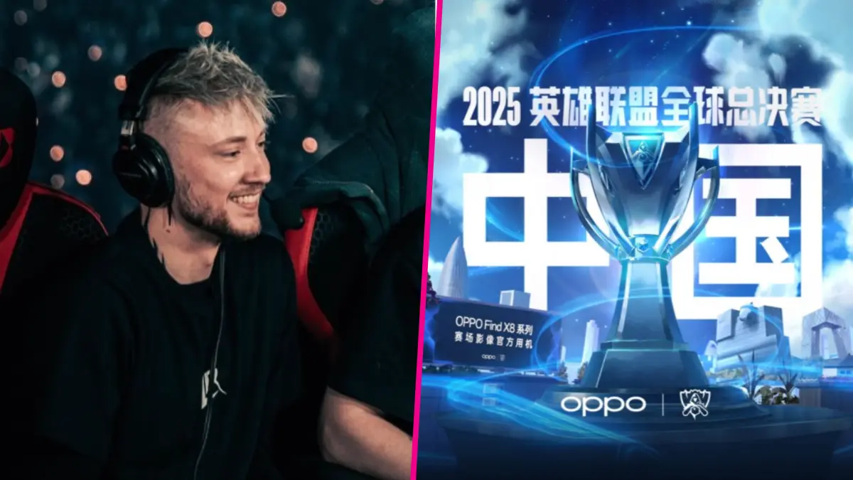 Gamer at event and 2025 esports championship poster