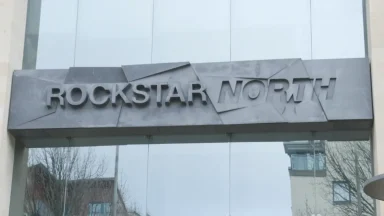 Rockstar North office building sign