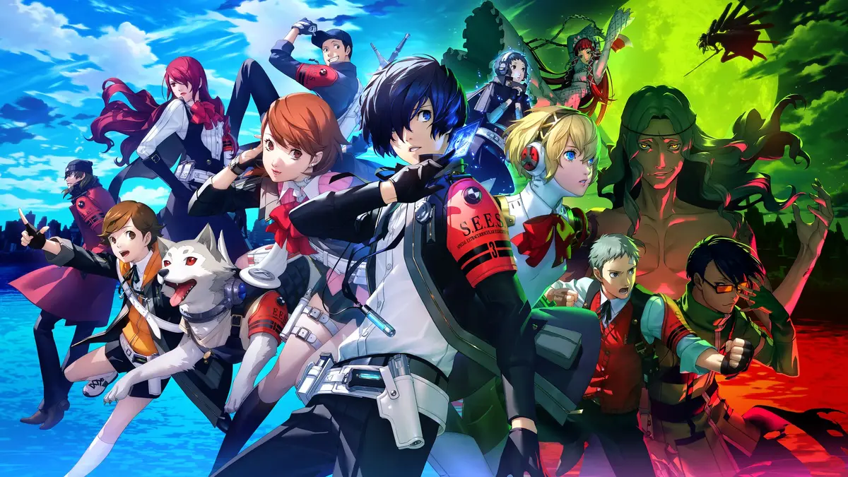 Anime heroes posing with magical powers and vibrant colors