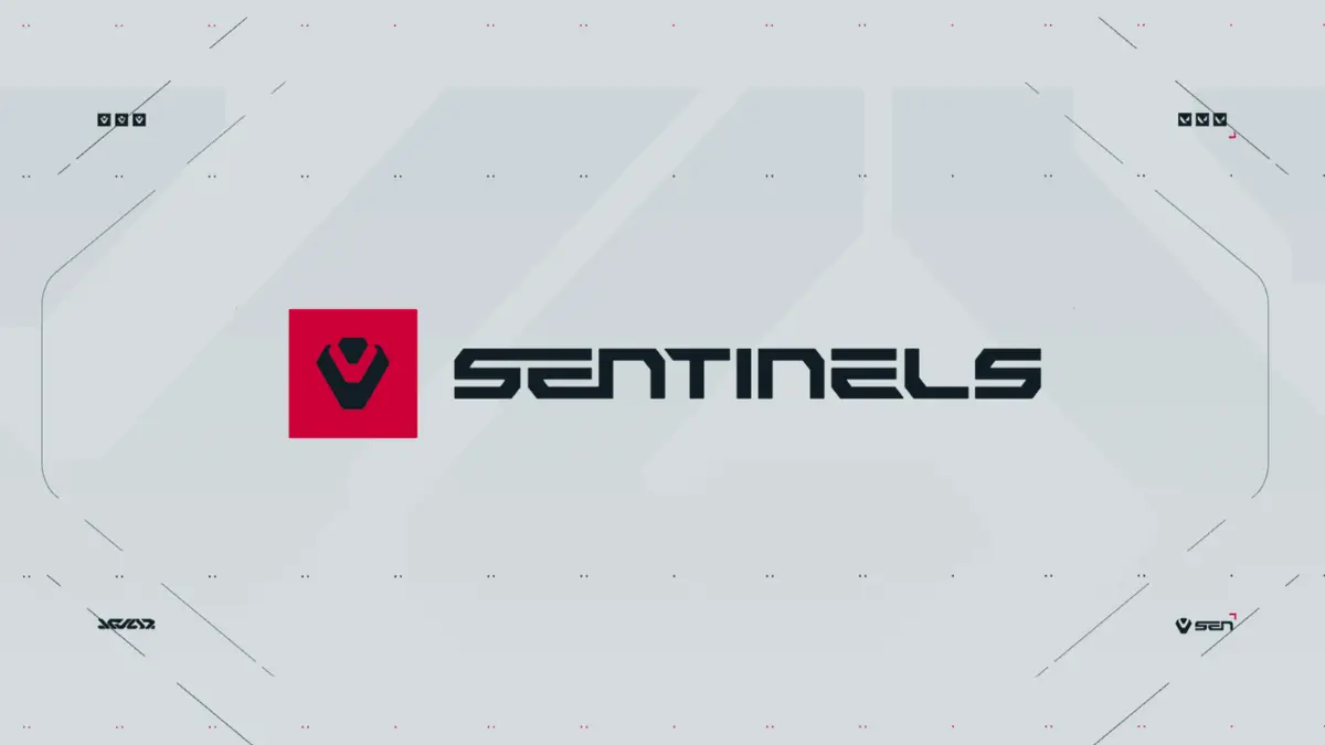 Sentinels logo on futuristic gray background