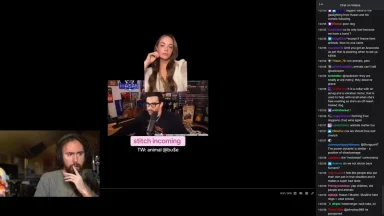 Three streamers discussing live on split screen