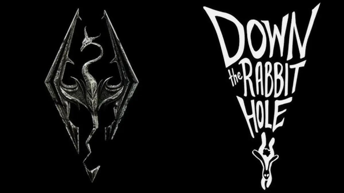 Dragon emblem, Down the Rabbit Hole text
