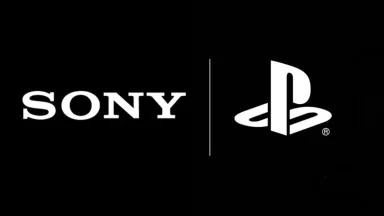 Sony and PlayStation logos on black background