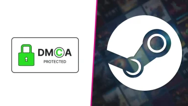 DMCA protection with Steam logo.