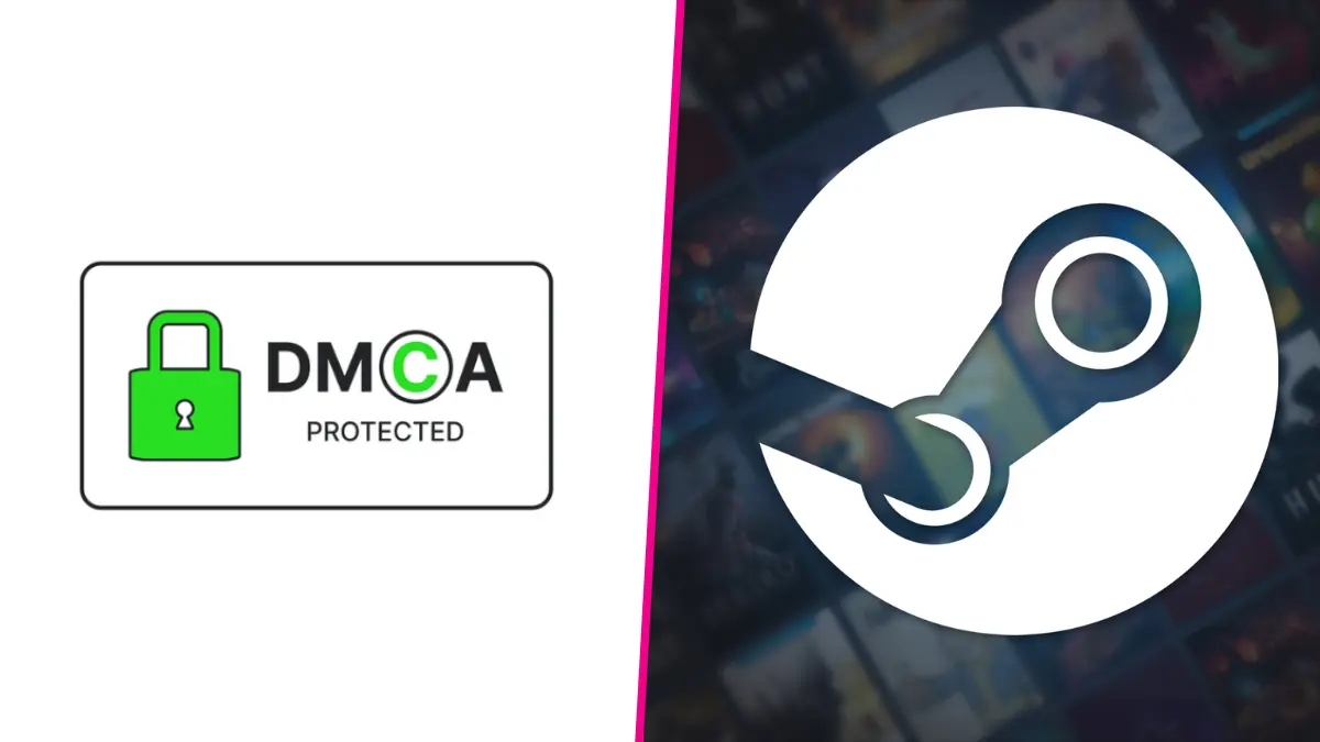 DMCA protection with Steam logo.