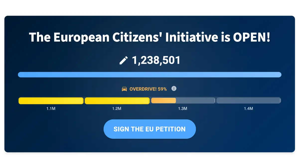 Join the European Citizens' Initiative online petition.