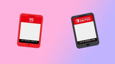 Nintendo Switch game cartridges on gradient background
