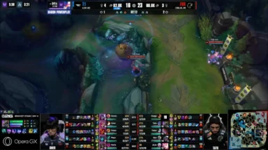 League of Legends esports match gameplay screen