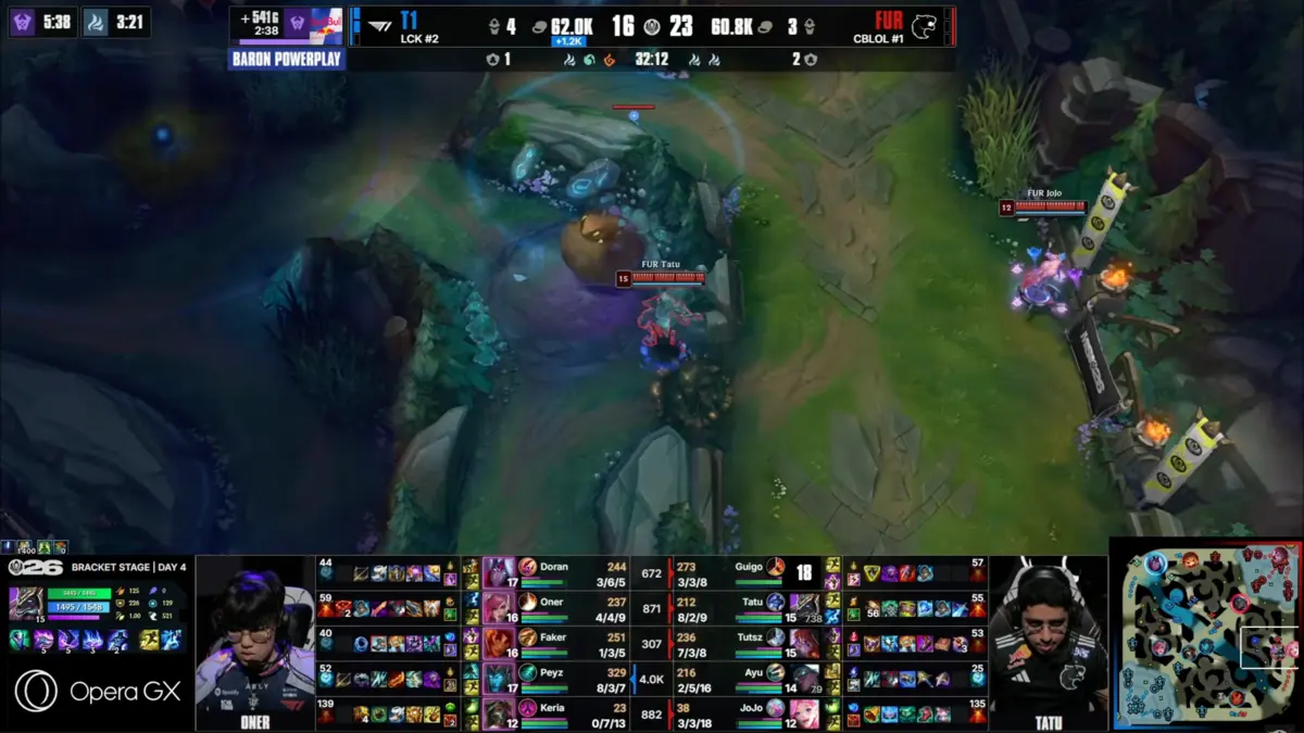 League of Legends esports match gameplay screen