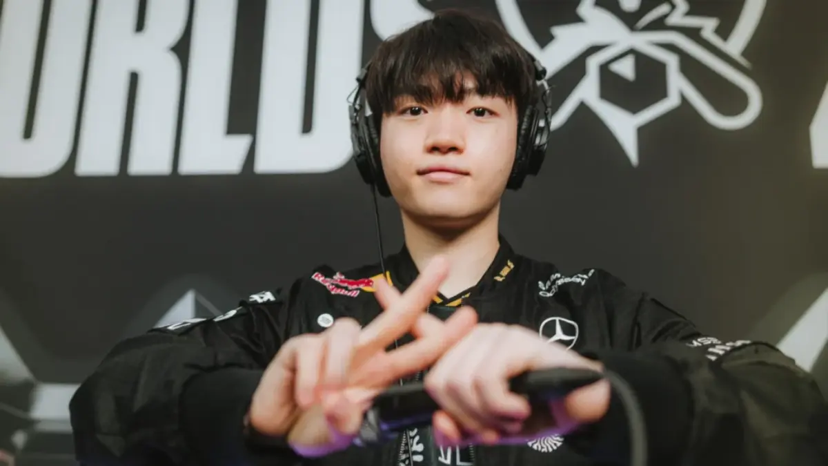Esports player wearing headset at gaming event