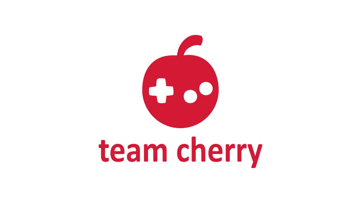 Team Cherry logo, red cherry game controller