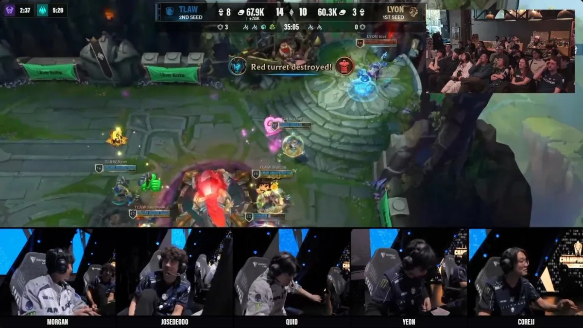 TLAW defeats LYON in a League of Legends match.