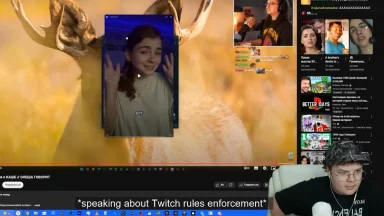 Streamer reacting to TikTok video during live broadcast