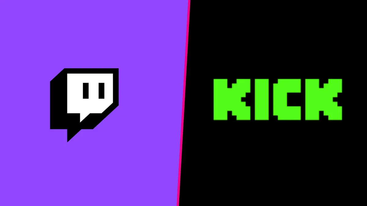 Twitch vs Kick streaming platforms logos