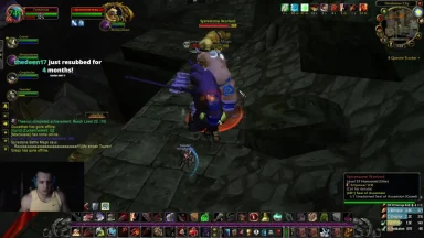 World of Warcraft player battling Spirestone Warlord.