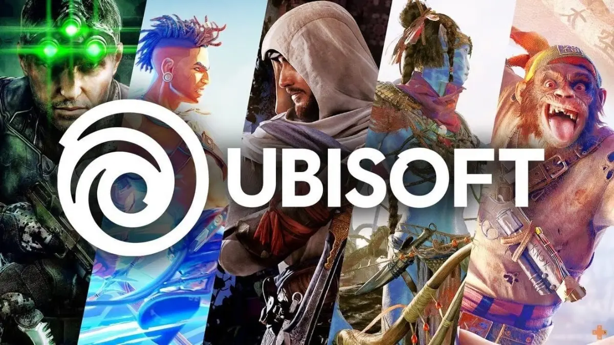 Ubisoft logo with video game characters