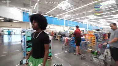 People shopping inside a grocery store.