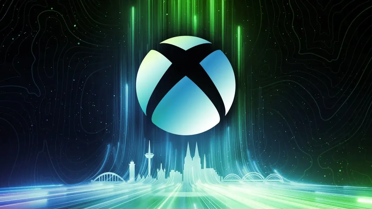Xbox logo above futuristic city skyline