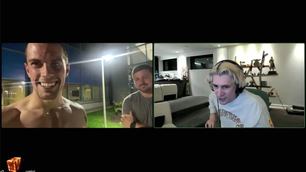 People chatting during a nighttime video call.